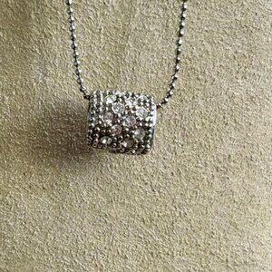 Lia Sophia Cantata Bel Aire Necklace with Clear Stone "Barrel" Pendant